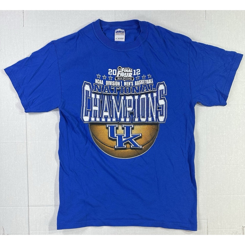 Kentucky Wildcats 2012 NCAA Final Four National Champs T-Shirt Medium Blue